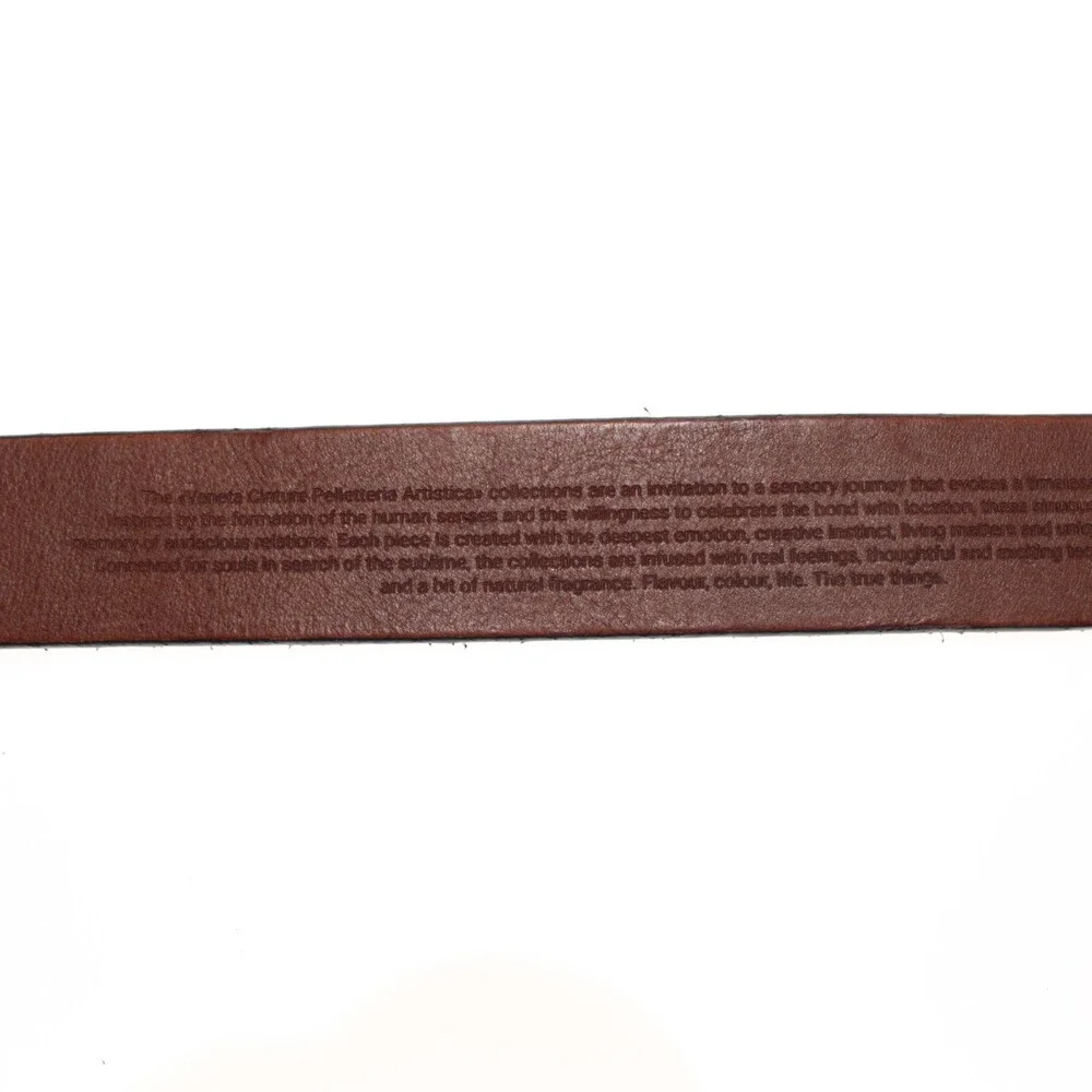 Veneta Cinture NWT Classic Belt Size 115 (US 44) in Gray Leather Made in Italy